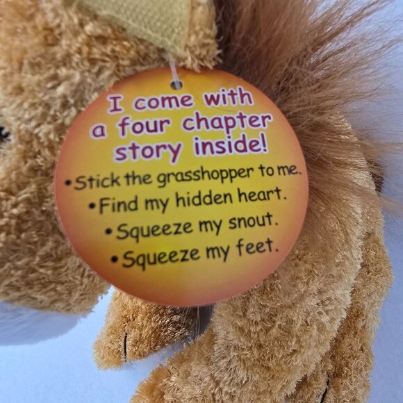 Mary Meyer Marcel Story Lion Plush 10" Snores Crinkle Feet Zipper Sticky Ears - Picture 4 of 16